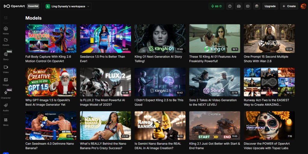 OpenArt Generative AI Models